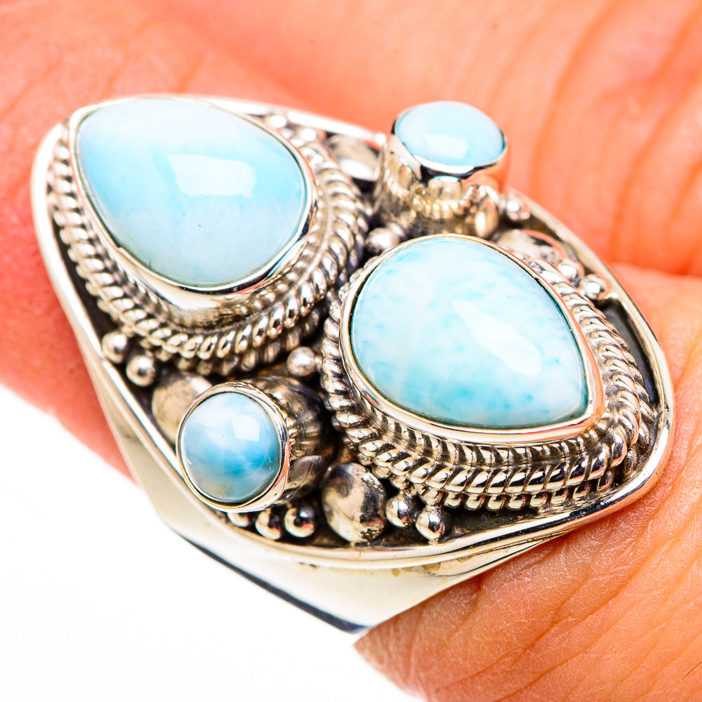 Larimar Rings handcrafted by Ana Silver Co - RING126126