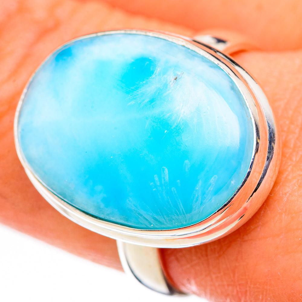 Larimar Rings handcrafted by Ana Silver Co - RING126128