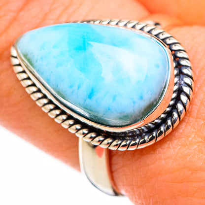 Larimar Rings handcrafted by Ana Silver Co - RING126129