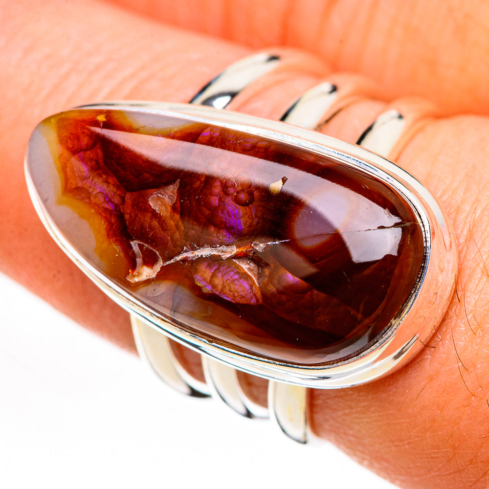 Mexican Fire Agate Rings handcrafted by Ana Silver Co - RING126130