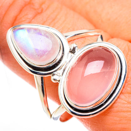 Rose Quartz Rings handcrafted by Ana Silver Co - RING126133