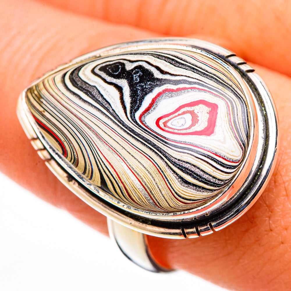 Fordite Rings handcrafted by Ana Silver Co - RING126138