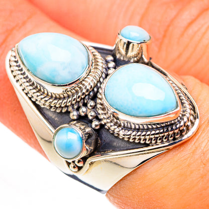 Larimar Rings handcrafted by Ana Silver Co - RING126147