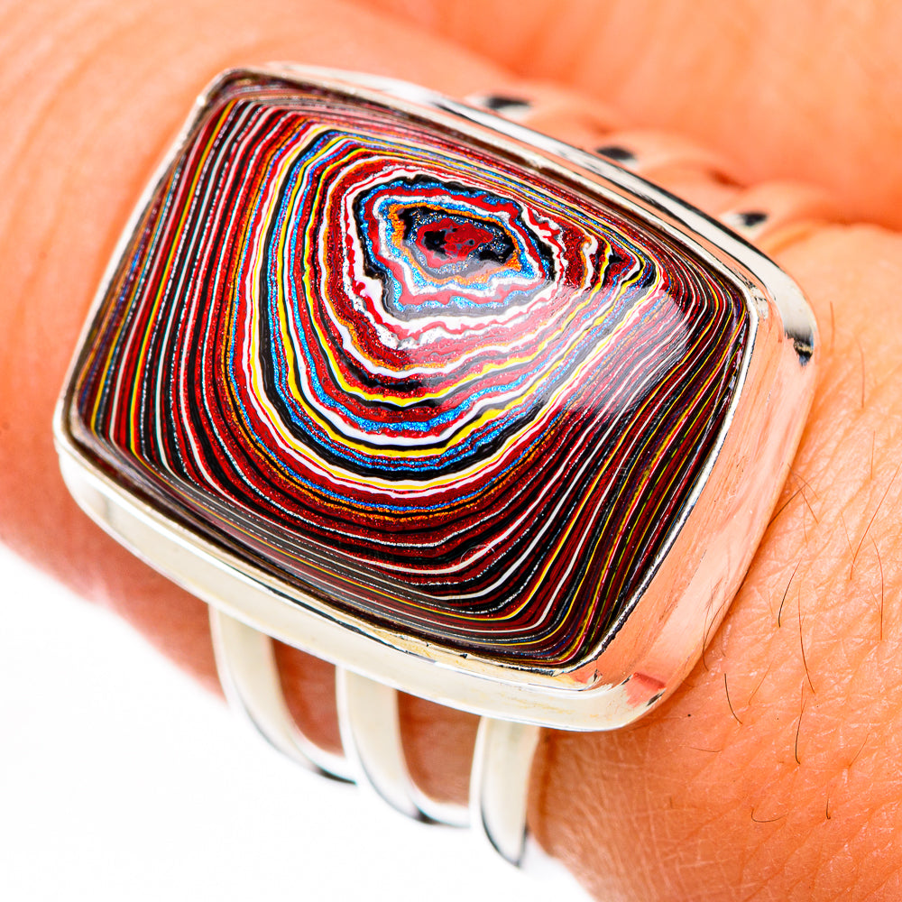 Fordite Rings handcrafted by Ana Silver Co - RING126149