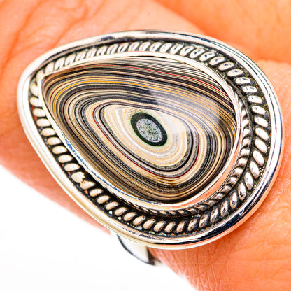 Fordite Rings handcrafted by Ana Silver Co - RING126160