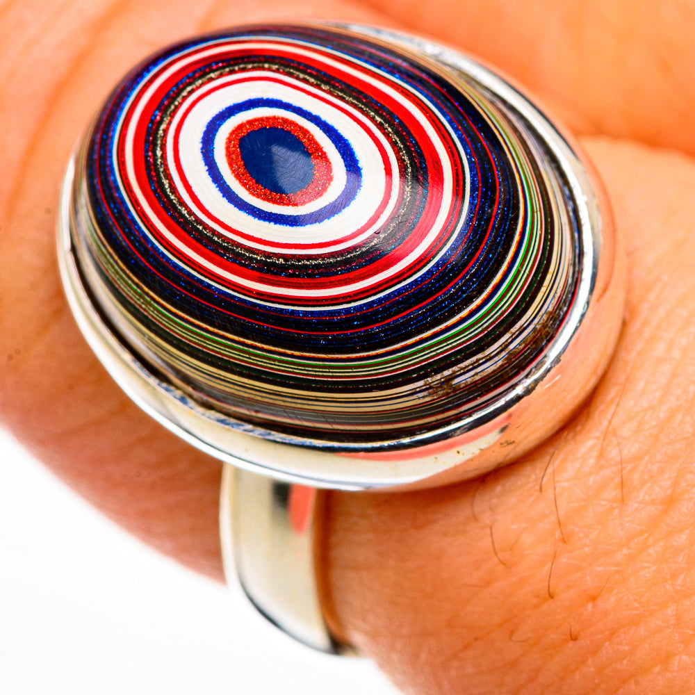 Fordite Rings handcrafted by Ana Silver Co - RING126161