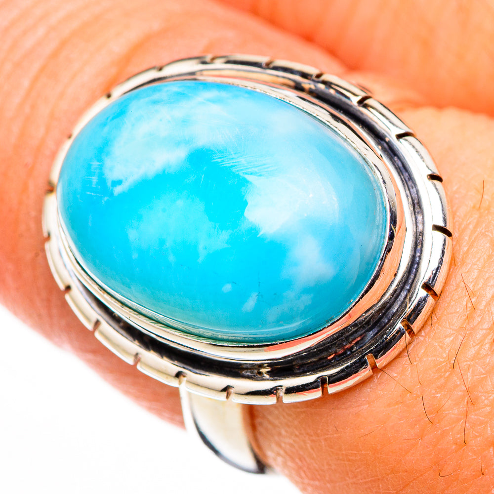 Larimar Rings handcrafted by Ana Silver Co - RING126163