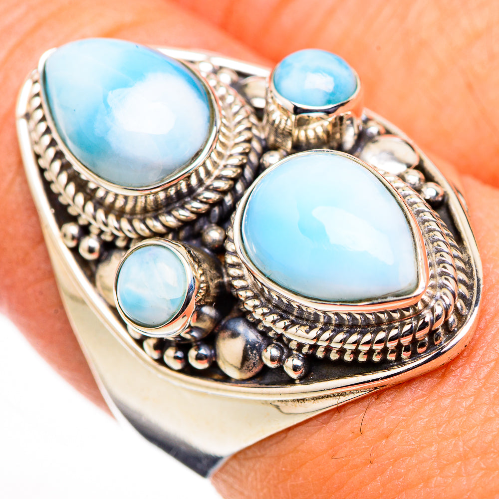 Larimar Rings handcrafted by Ana Silver Co - RING126170