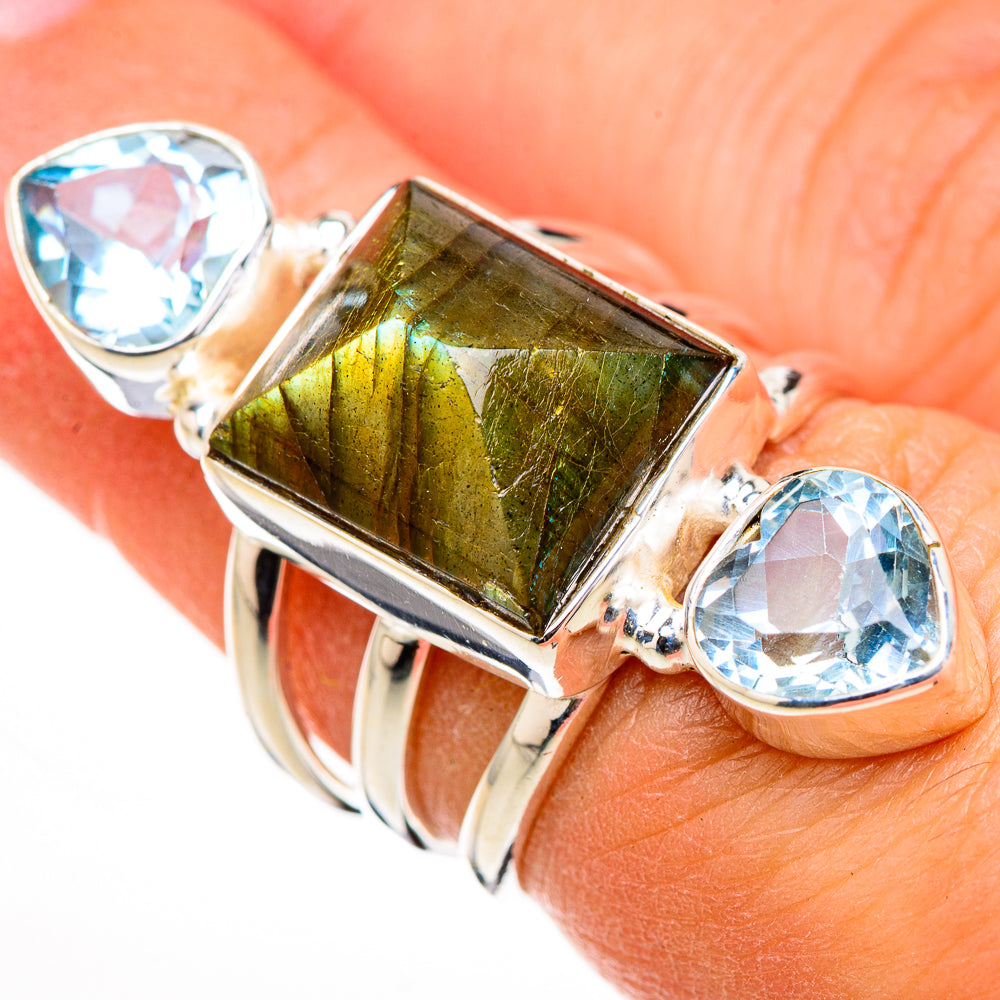 Labradorite Rings handcrafted by Ana Silver Co - RING126178