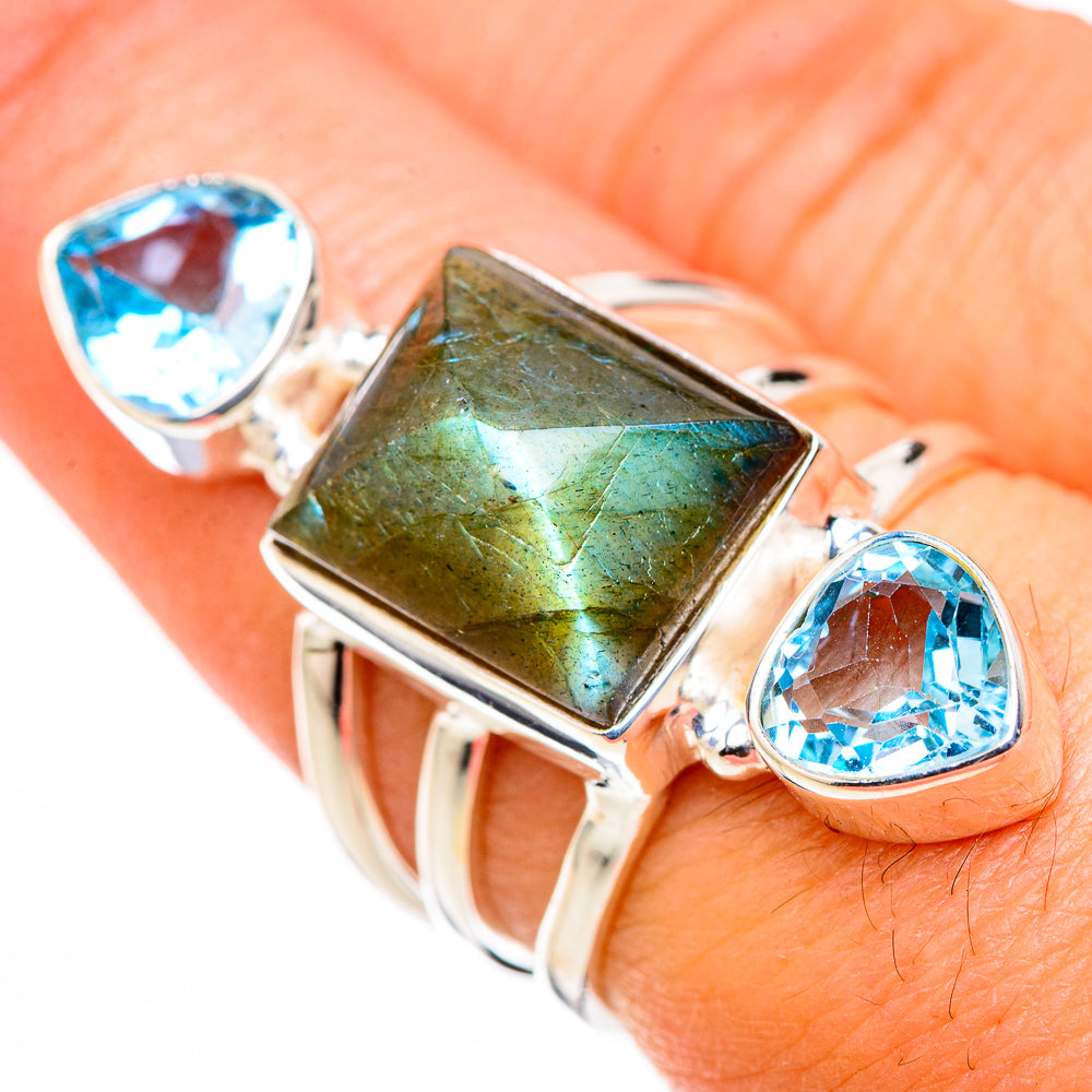 Labradorite Rings handcrafted by Ana Silver Co - RING126194
