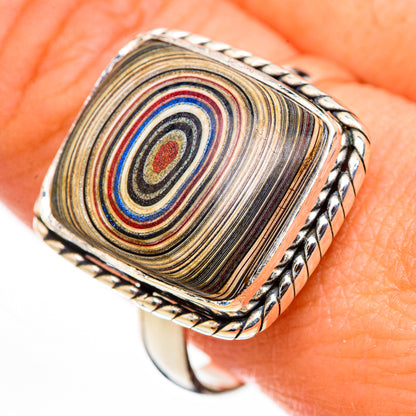 Fordite Rings handcrafted by Ana Silver Co - RING126195