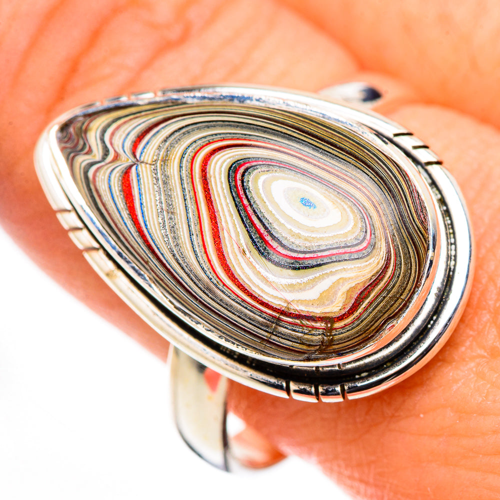 Fordite Rings handcrafted by Ana Silver Co - RING126196