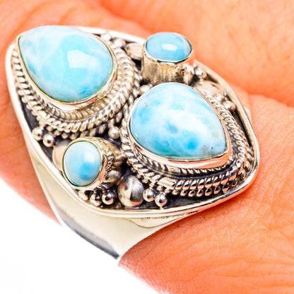 Larimar Rings handcrafted by Ana Silver Co - RING126201