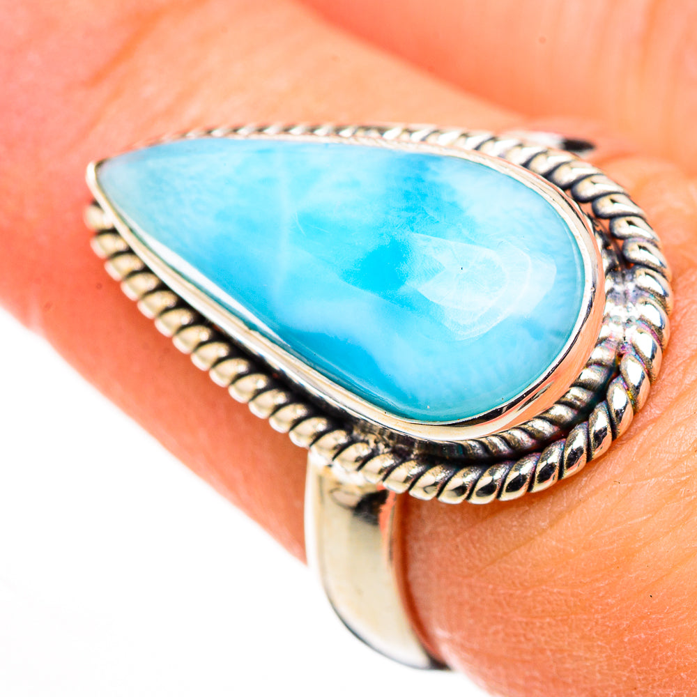 Larimar Rings handcrafted by Ana Silver Co - RING126203