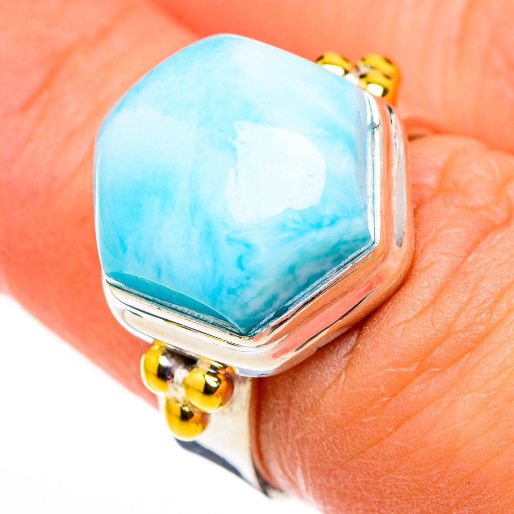 Larimar Rings handcrafted by Ana Silver Co - RING126205