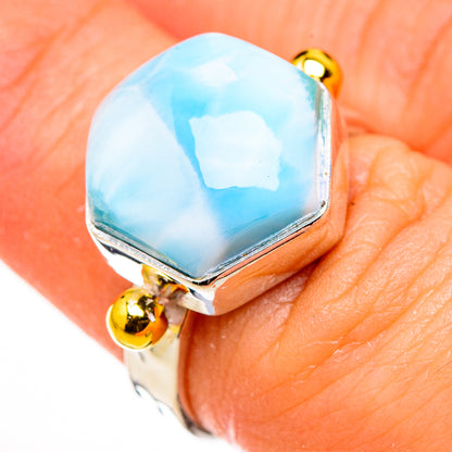 Larimar Rings handcrafted by Ana Silver Co - RING126216