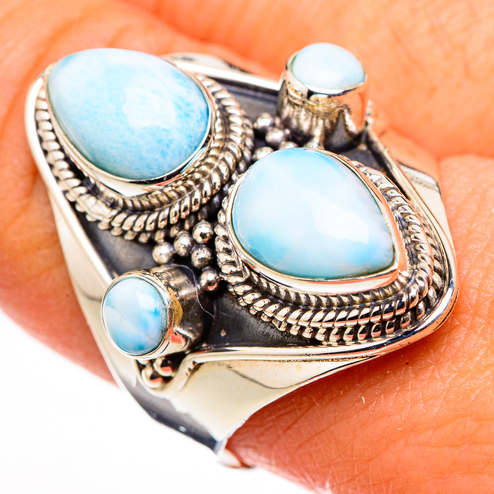Larimar Rings handcrafted by Ana Silver Co - RING126223