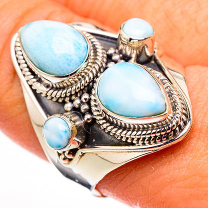 Larimar Rings handcrafted by Ana Silver Co - RING126223