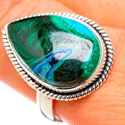 Malachite In Chrysocolla Rings handcrafted by Ana Silver Co - RING126226