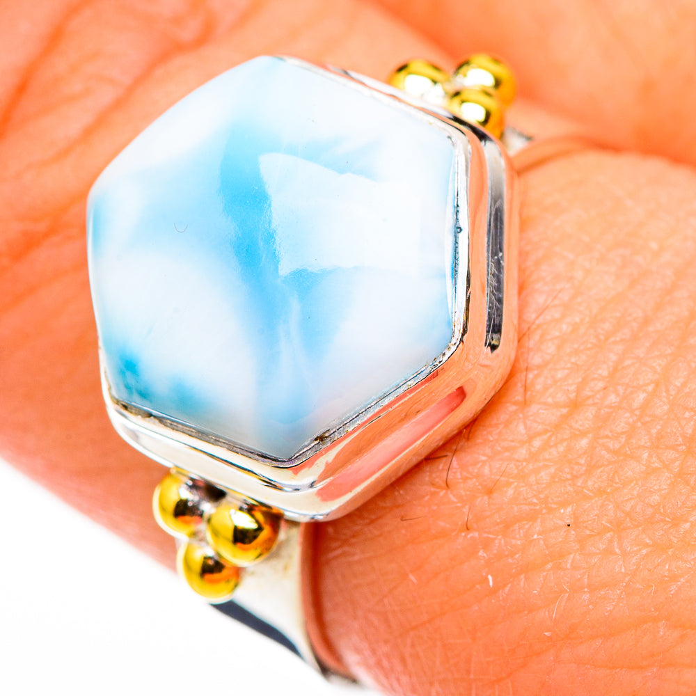 Larimar Rings handcrafted by Ana Silver Co - RING126232