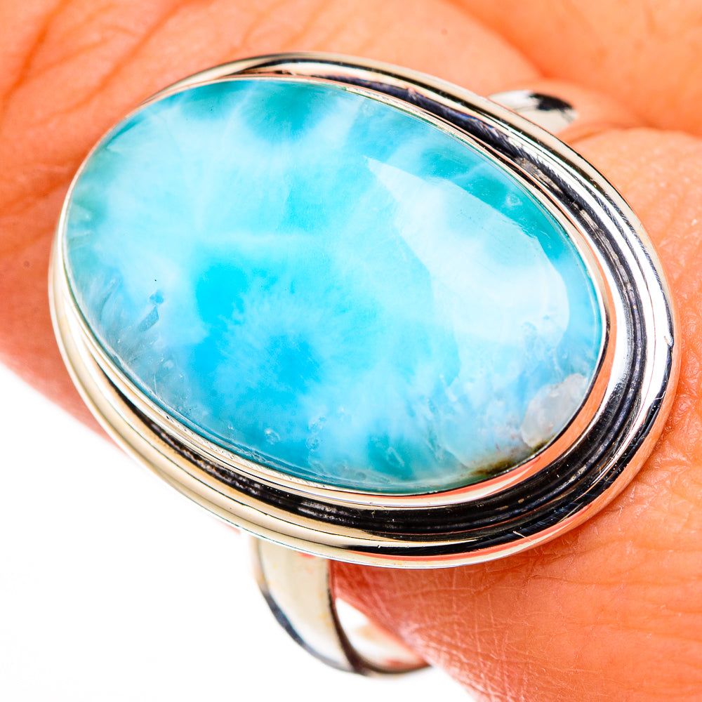 Larimar Rings handcrafted by Ana Silver Co - RING126236