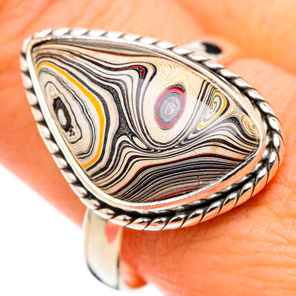 Fordite Rings handcrafted by Ana Silver Co - RING126244