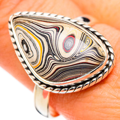 Fordite Rings handcrafted by Ana Silver Co - RING126244