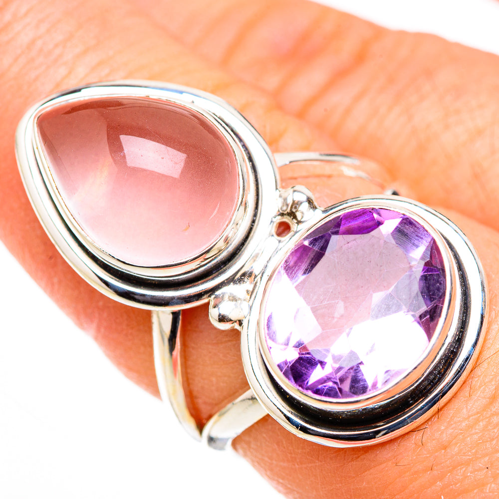 Rose Quartz Rings handcrafted by Ana Silver Co - RING126247