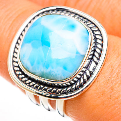 Larimar Rings handcrafted by Ana Silver Co - RING126248