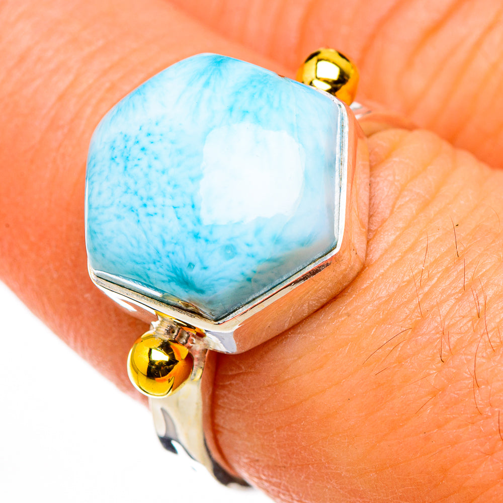Larimar Rings handcrafted by Ana Silver Co - RING126253