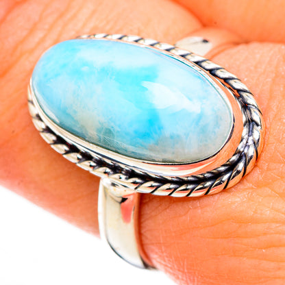 Larimar Rings handcrafted by Ana Silver Co - RING126255