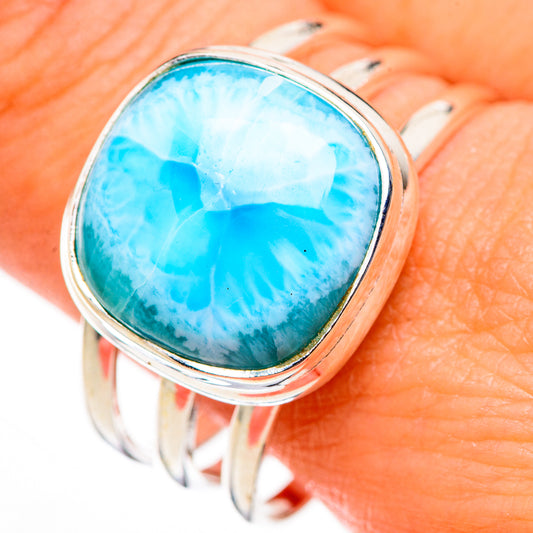 Larimar Rings handcrafted by Ana Silver Co - RING126257