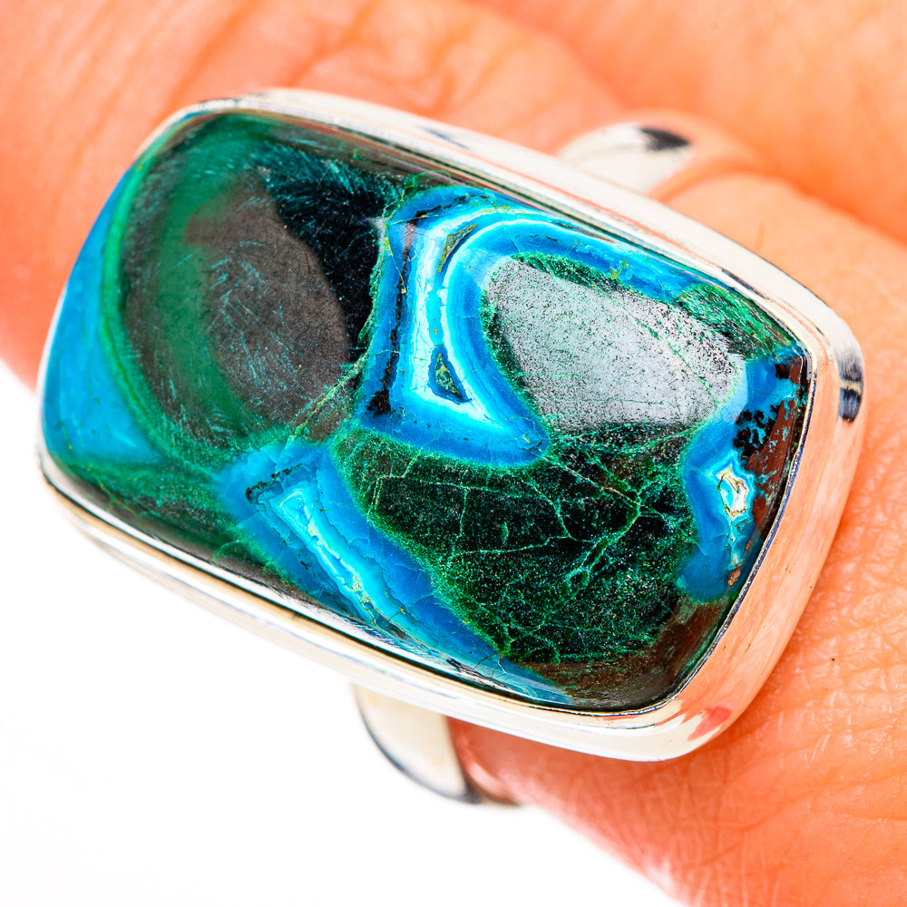 Malachite In Chrysocolla Rings handcrafted by Ana Silver Co - RING126259