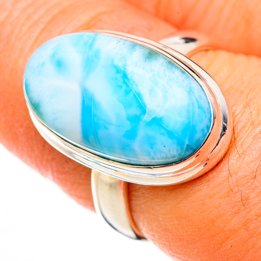 Larimar Rings handcrafted by Ana Silver Co - RING126264