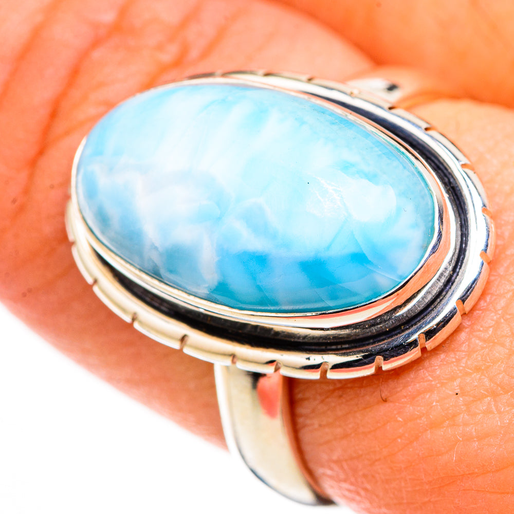 Larimar Rings handcrafted by Ana Silver Co - RING126269