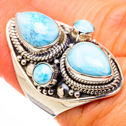 Larimar Rings handcrafted by Ana Silver Co - RING126271