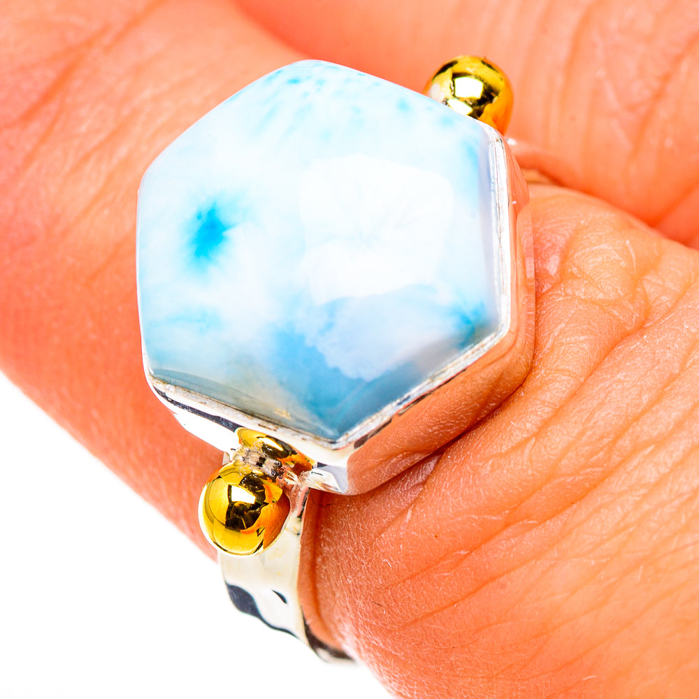 Larimar Rings handcrafted by Ana Silver Co - RING126278