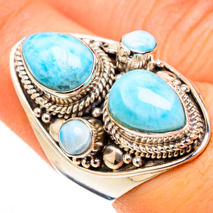 Larimar Rings handcrafted by Ana Silver Co - RING126279