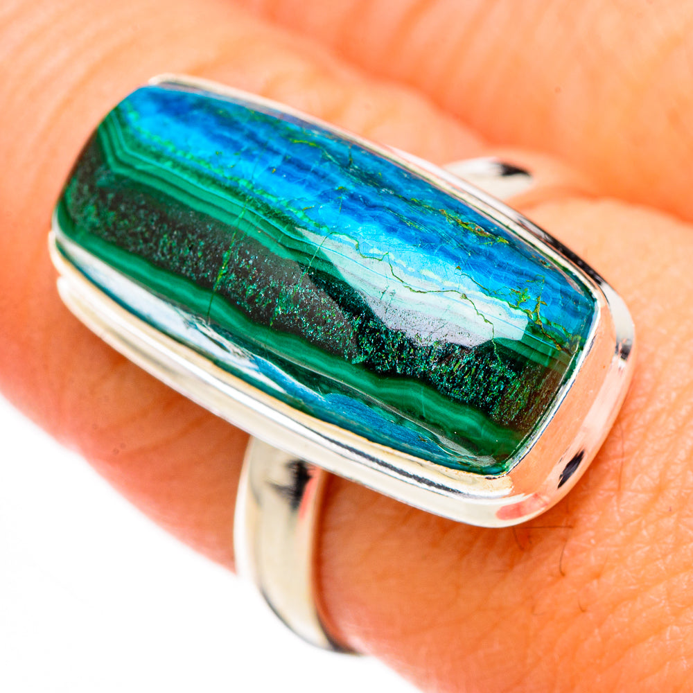 Malachite In Chrysocolla Rings handcrafted by Ana Silver Co - RING126288