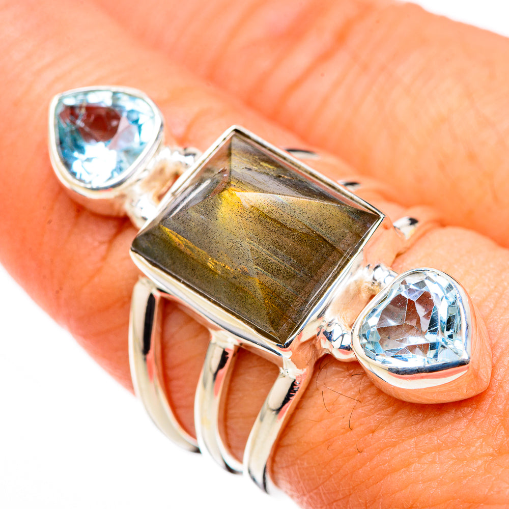 Labradorite Rings handcrafted by Ana Silver Co - RING126289