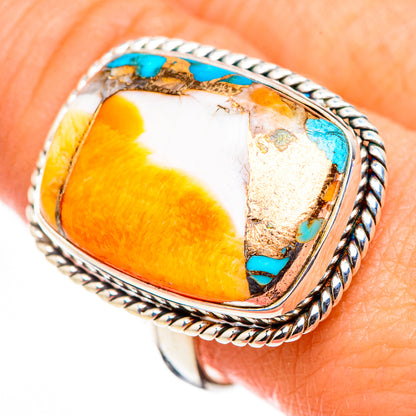 Spiny Oyster Turquoise Rings handcrafted by Ana Silver Co - RING126291