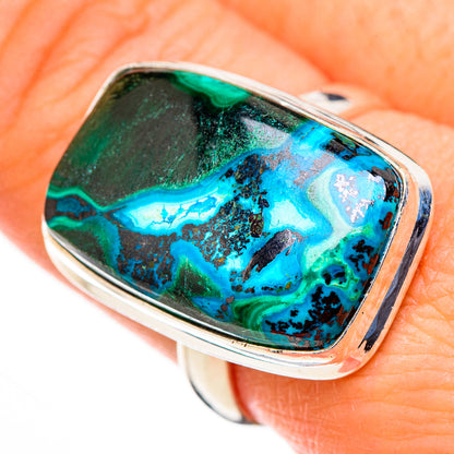 Malachite In Chrysocolla Rings handcrafted by Ana Silver Co - RING126292