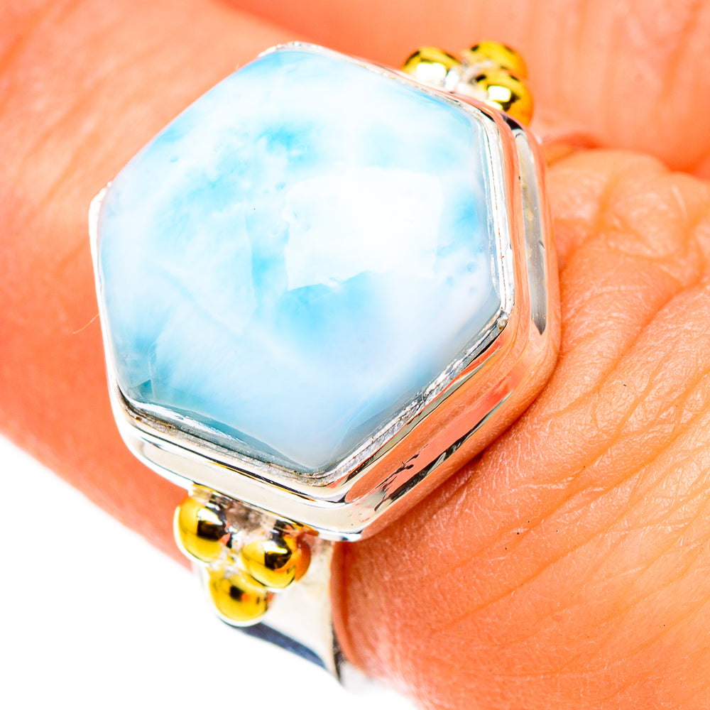 Larimar Rings handcrafted by Ana Silver Co - RING126297