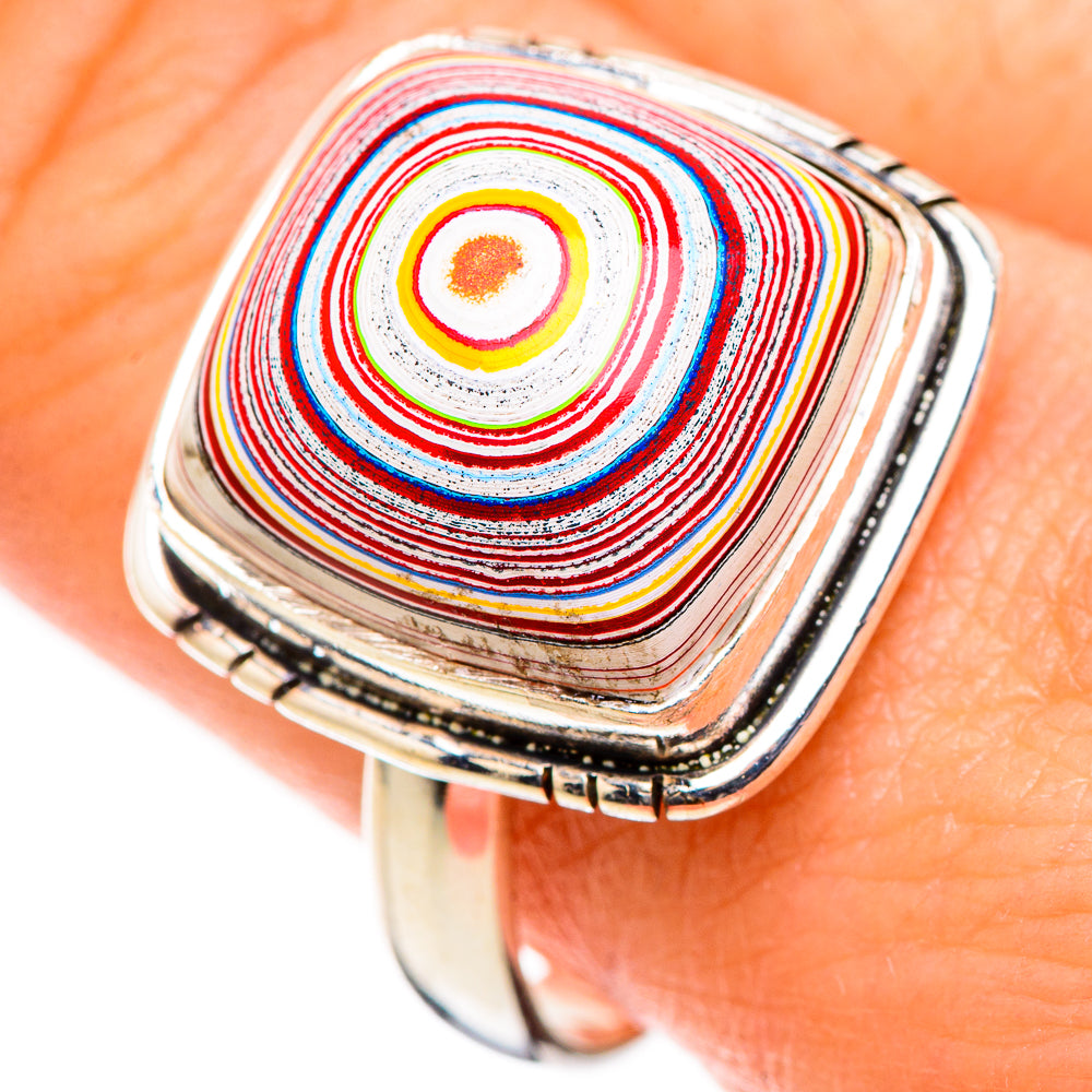 Fordite Rings handcrafted by Ana Silver Co - RING126304