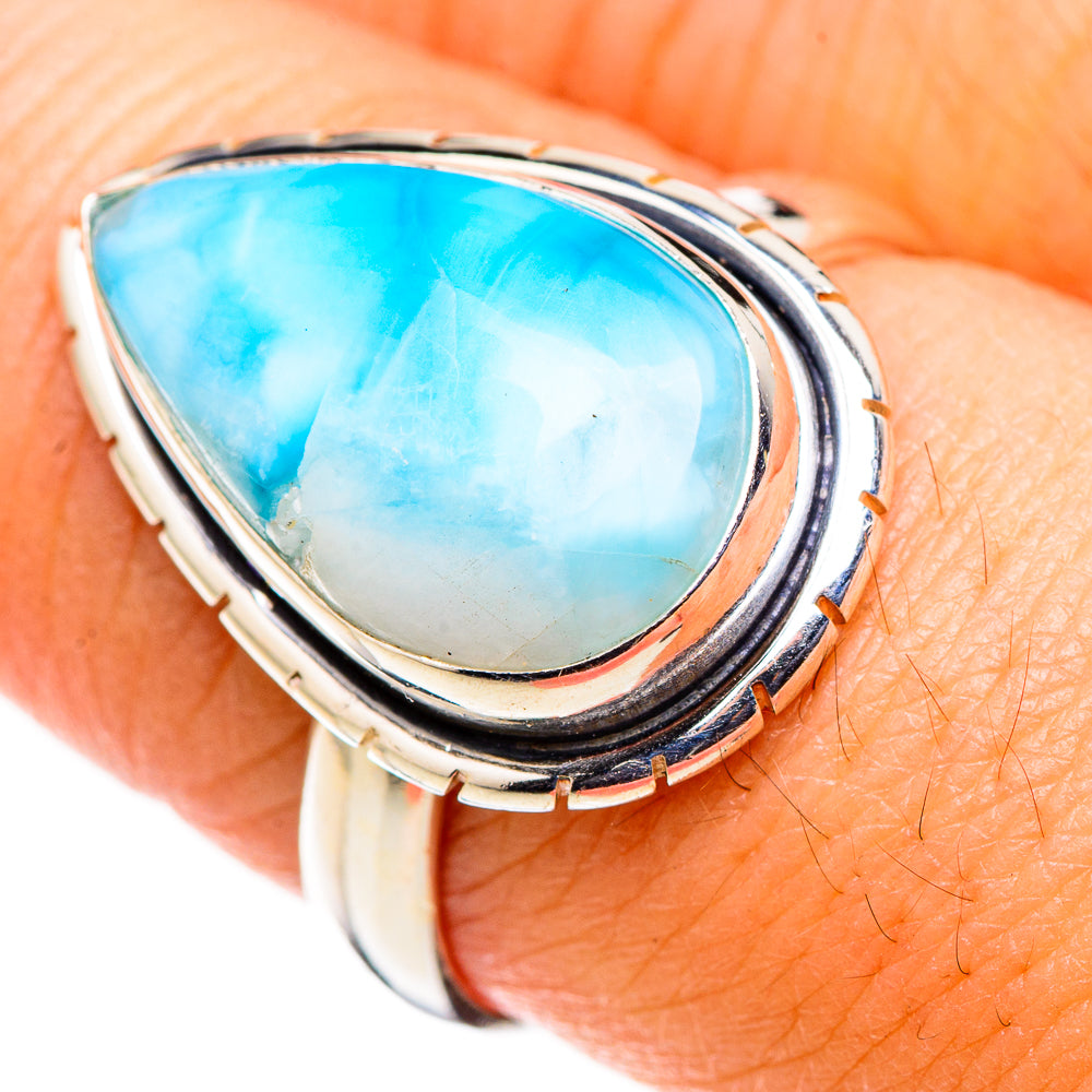 Larimar Rings handcrafted by Ana Silver Co - RING126315