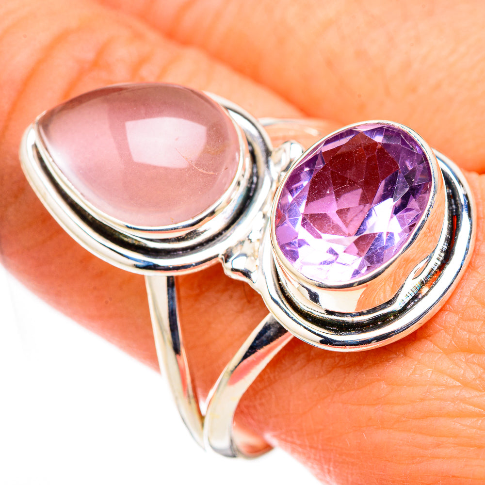 Rose Quartz Rings handcrafted by Ana Silver Co - RING126318