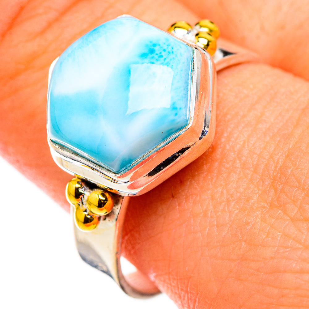 Larimar Rings handcrafted by Ana Silver Co - RING126322
