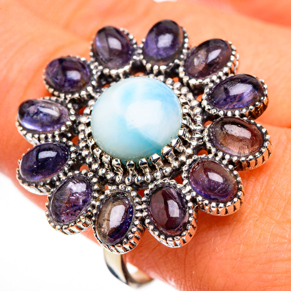 Larimar Rings handcrafted by Ana Silver Co - RING126332