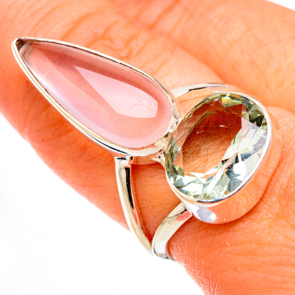 Rose Quartz Rings handcrafted by Ana Silver Co - RING126337