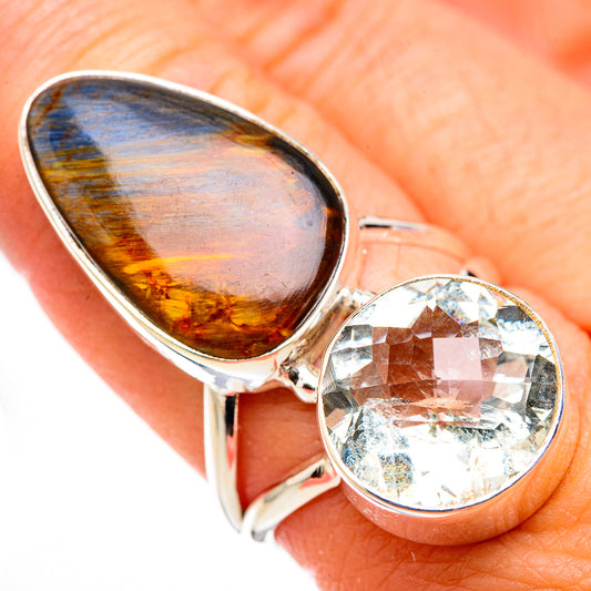 Golden Pietersite Rings handcrafted by Ana Silver Co - RING126338
